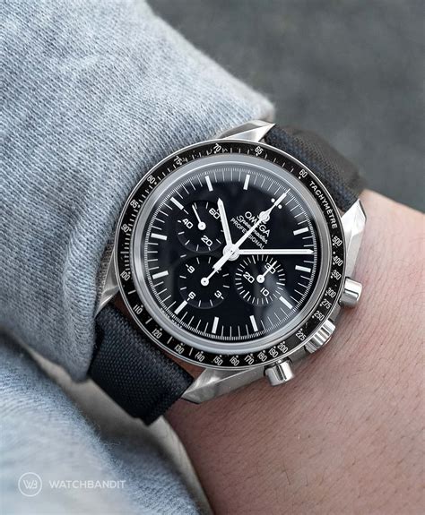 omega speedmaster professional nylon strap|omega speedmaster with leather strap.